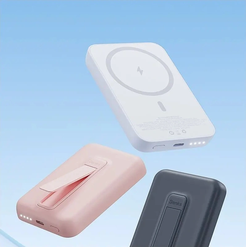 Benks MP09 MagSafe belaidė išorinė baterija, balta, 3 nuotrauka